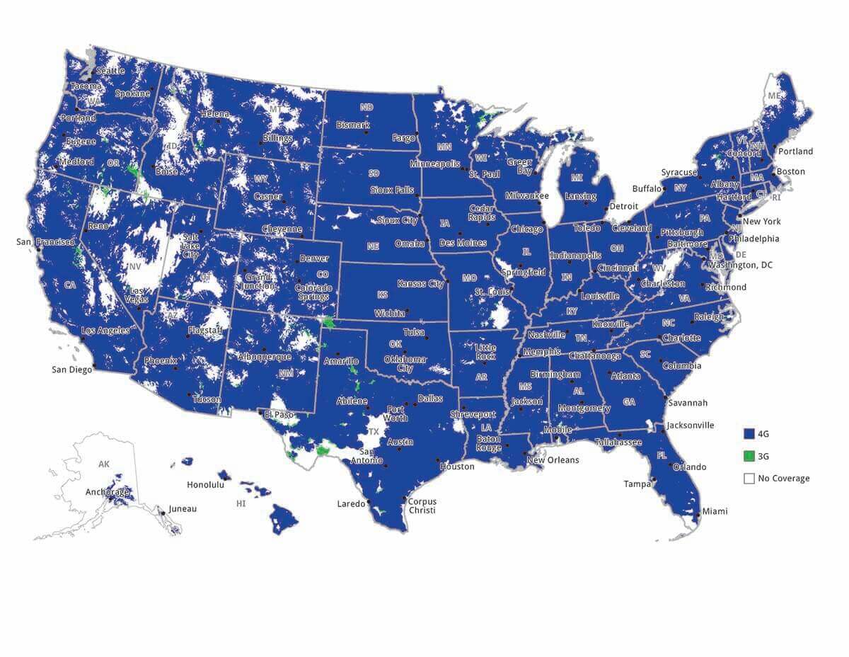 Us Cellular Coverage Map Usa Topographic Map Of Usa W - vrogue.co